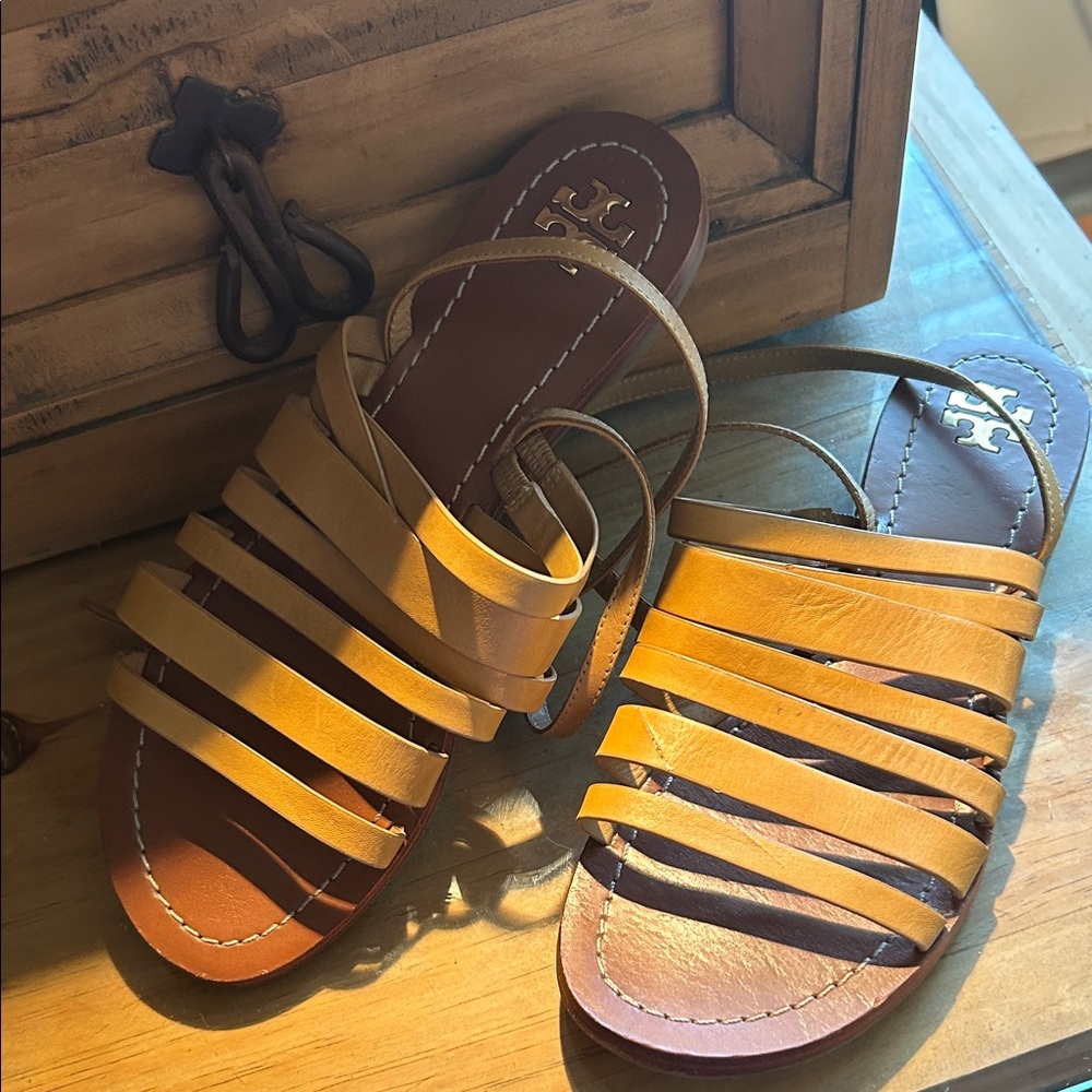 Tory Burch Brown Strappy Sandals
